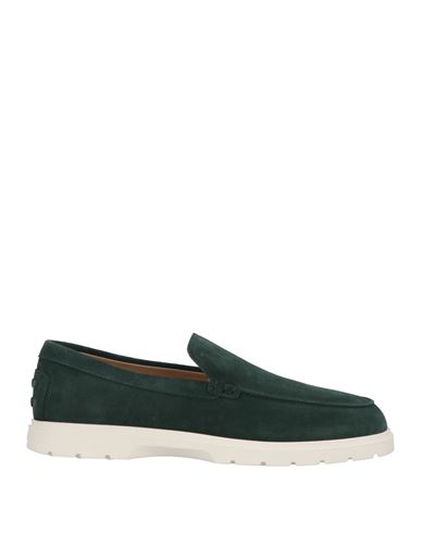 Tod's Man Loafers Dark Green Size 7 Leather In Green