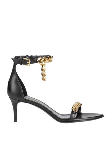 Tom Ford Zenith Ankle-chain Charm Leather Sandals In Black
