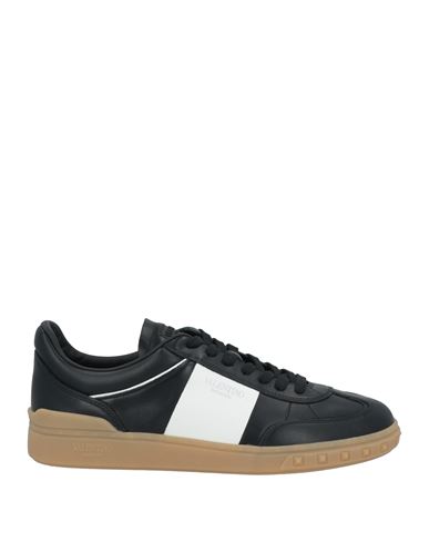 Valentino Upvillage Suede And Leather Sneakers In Black