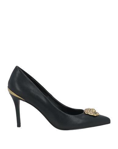 JUST CAVALLI JUST CAVALLI WOMAN PUMPS BLACK SIZE 7.5 LEATHER 