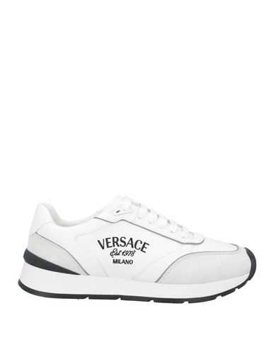 VERSACE VERSACE MAN SNEAKERS WHITE SIZE 9 LEATHER 