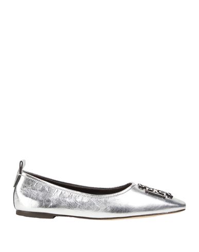 Tory Burch Woman Ballet Flats Silver Size 7 Leather In Silver