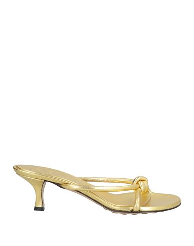 Bottega Veneta Blink Metallic Knot Slide Sandals In Gold