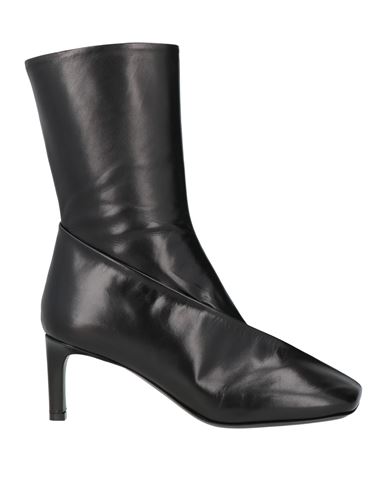 Jil Sander Woman Ankle Boots Black Size 8 Leather In Black