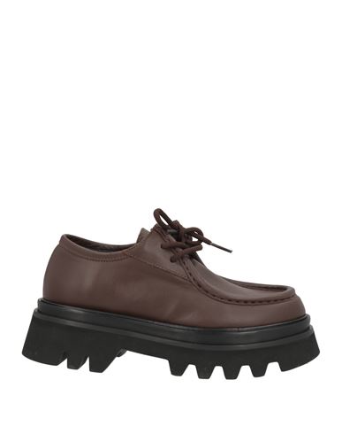 Alohas Woman Loafers Chocolate Brown Size 10 Leather