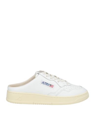 Autry Medalist Mule Low Leather Sneakers In White