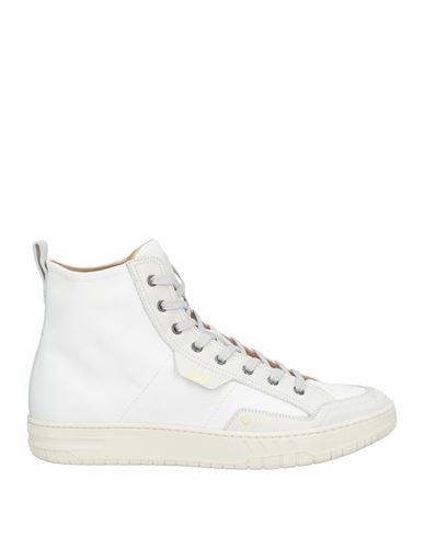 DUNHILL DUNHILL MAN SNEAKERS WHITE SIZE 8 LEATHER, TEXTILE FIBERS 