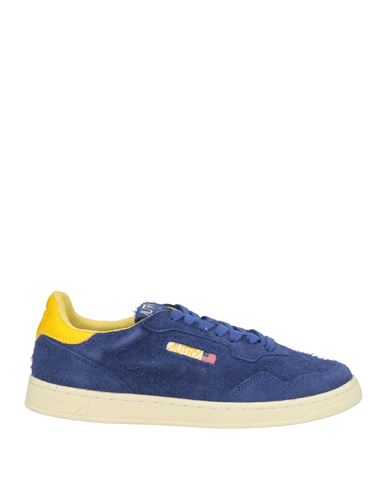 Autry Medalist Flat Sneakers In Lanzuli And Dandelion Suede In Blue