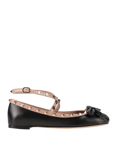 Shop Valentino Garavani Woman Ballet Flats Black Size 8 Leather