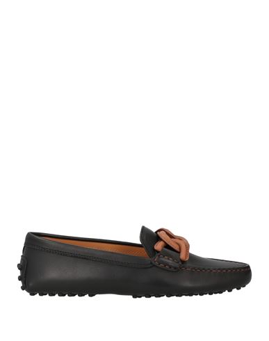 TOD'S TOD'S WOMAN LOAFERS BLACK SIZE 6 LEATHER 