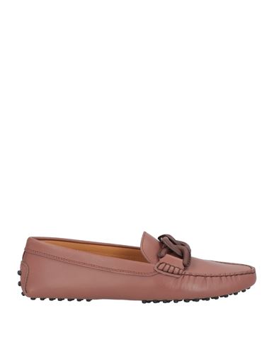 TOD'S TOD'S WOMAN LOAFERS BROWN SIZE 8 LEATHER