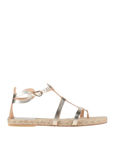 Shop Castaã±er Castañer Woman Espadrilles Platinum Size 7.5 Leather In Grey