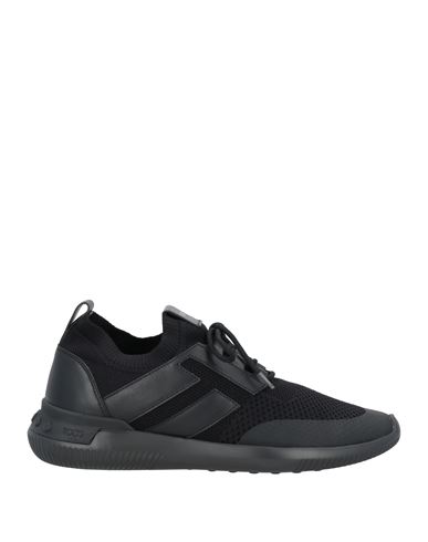 TOD'S NO CODE TOD'S NO_CODE MAN SNEAKERS BLACK SIZE 9 TEXTILE FIBERS, LEATHER 