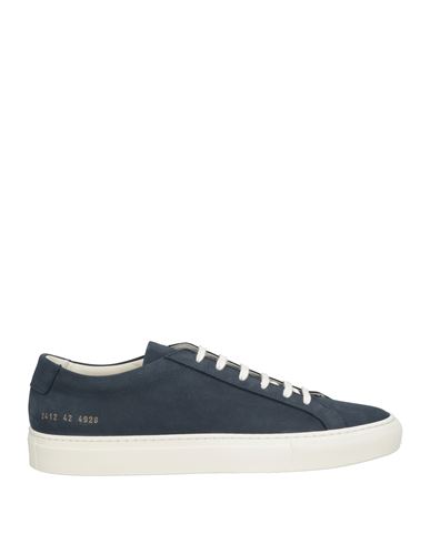 Common Projects Man Sneakers Midnight Blue Size 12 Leather In Blue