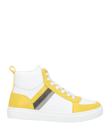 Fabiana Filippi Woman Sneakers Yellow Size 8 Leather In Yellow