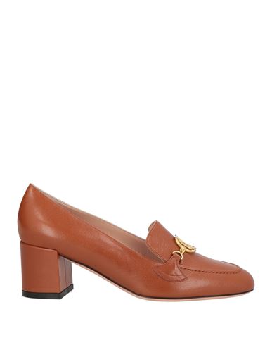 Bally Woman Loafers Tan Size 7.5 Leather In Brown