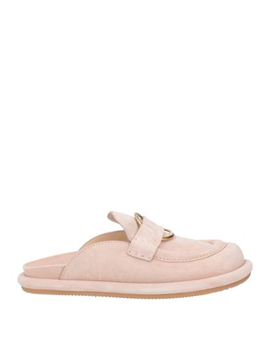 Moncler Bell Suede Mules In Pink