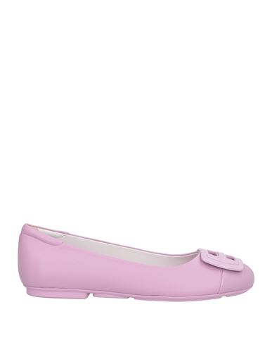 Hogan Woman Ballet Flats Lilac Size 8 Leather In Purple