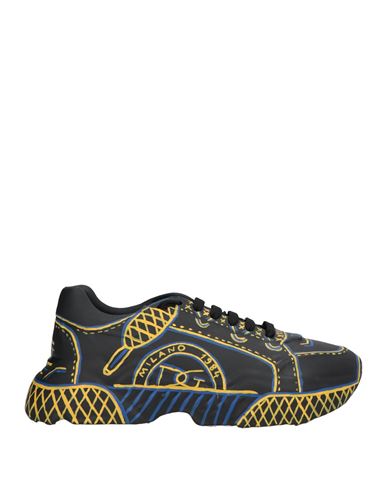 Dolce & Gabbana Graffiti Lace-up Sneakers In Black