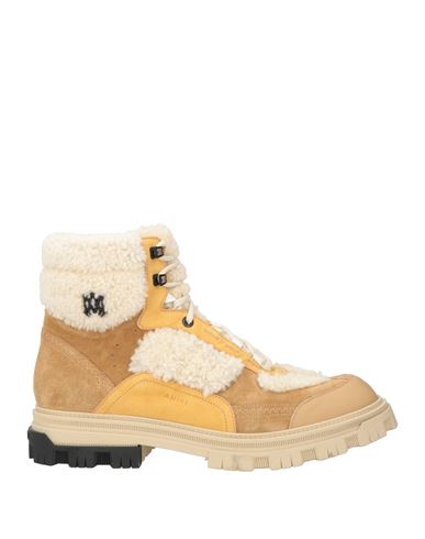 Amiri Men's Workman Shearling & Suede Lace-up Boots In Beige