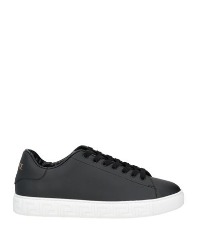 Versace Man Sneakers Black Size 9 Textile Fibers In Black