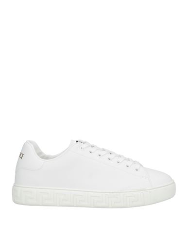 Versace Greca Responsible Faux Leather Sneakers In White