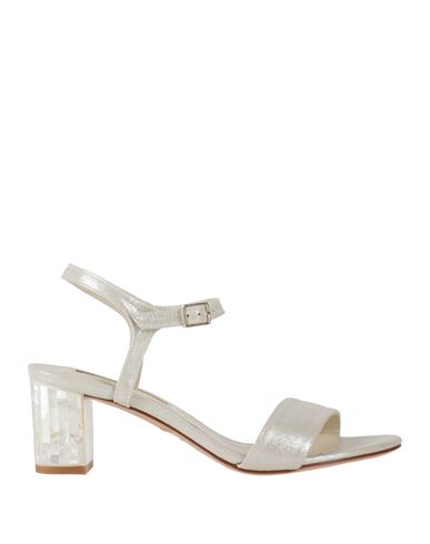 Freya Rose Martina Midi Champagne Ankle Strap Pearl Heel In Beige