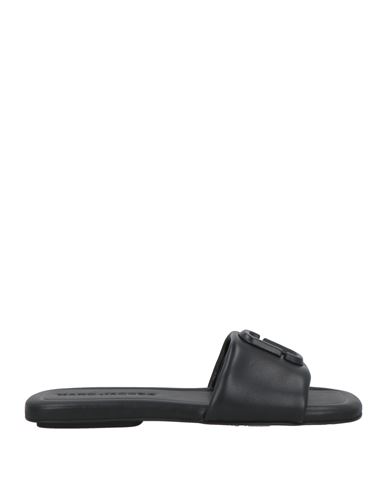 Marc Jacobs The J Marc Leather Slides In Black
