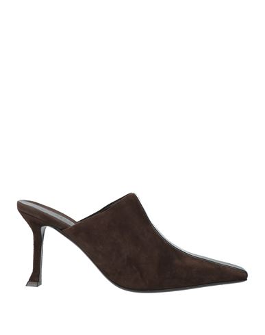 Ferragamo Woman Mules & Clogs Dark Brown Size 8 Calfskin In Brown