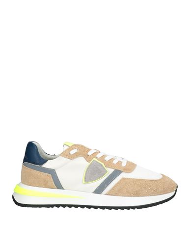 Philippe Model Man Sneakers Beige Size 9 Leather, Textile Fibers