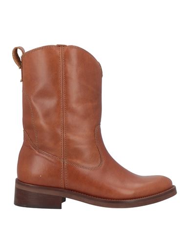 Momoní Woman Ankle Boots Tan Size 7 Leather In Brown