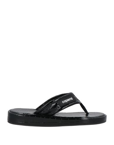 Coperni Croco Branded Flip Flop In Black
