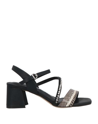 Luciano Barachini Woman Sandals Black Size 8 Leather In Black