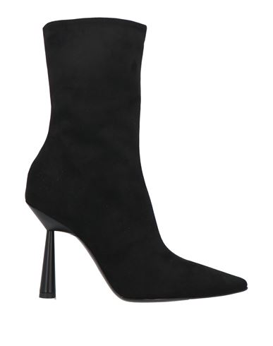 Gia Borghini 105mm Pointed-toe Suede Ankle Boots In Black