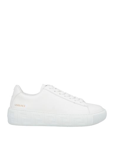 Versace Woman Sneakers White Size 8 Calfskin In White