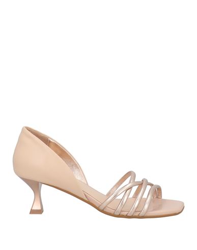 Apepazza Woman Sandals Rose Gold Size 8 Leather In Rose Gold