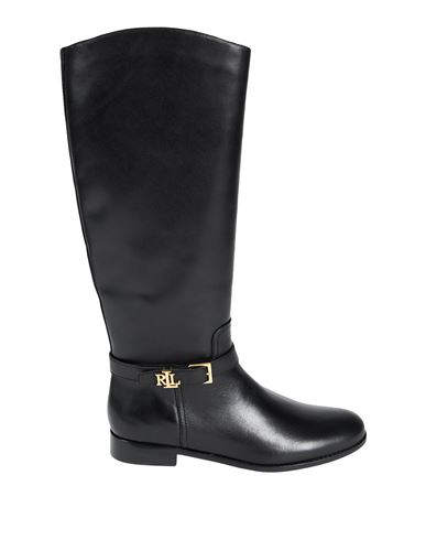 Ralph Lauren Brooke Ii Burnished Leather Tall Boot In Black