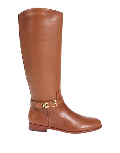 Ralph Lauren Brooke Burnished Leather Riding Boot In Brown