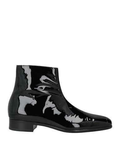Tom Ford Man Ankle Boots Black Size 8 Cow Leather In Black