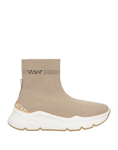 Emanuélle Vee Woman Sneakers Beige Size 6 Textile Fibers In Beige