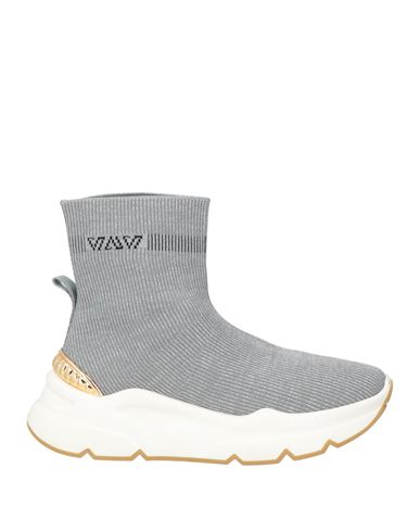 Emanuélle Vee Woman Sneakers Grey Size 8 Textile Fibers In Gray