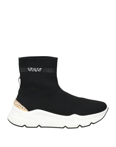 Emanuélle Vee Woman Sneakers Black Size 11 Textile Fibers In Black