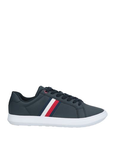 Tommy Hilfiger Bold Blue Lace-up Sneakers With Contrast Accents In Blue