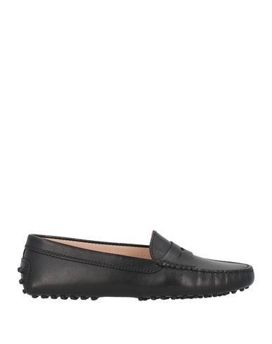 Tod's Woman Loafers Black Size 8 Leather