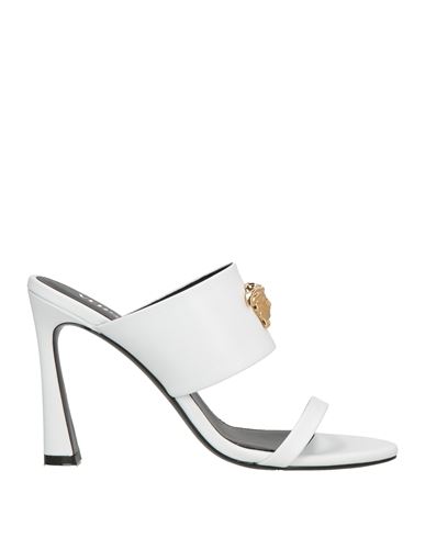 Versace Woman Sandals White Size 8 Calfskin