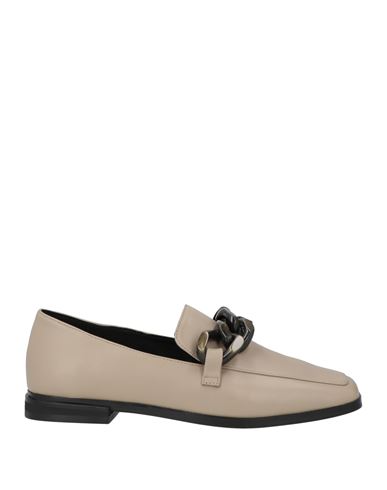 Bibi Lou Woman Loafers Dove Grey Size 8 Leather In Grey