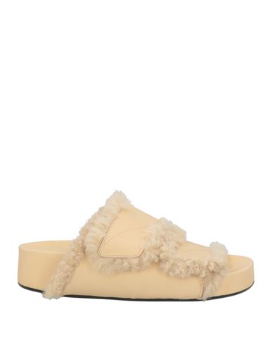 Atp Atelier Woman Sandals Ivory Size 8 Shearling In White