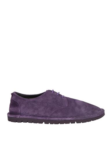 Marsèll Woman Lace-up Shoes Dark Purple Size 7 Leather In Purple