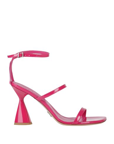 Sergio Levantesi Woman Sandals Fuchsia Size 5 Leather In Pink