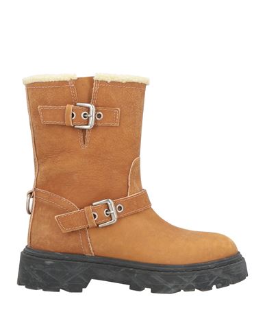 Philippe Model Woman Ankle Boots Camel Size 7 Leather In Brown